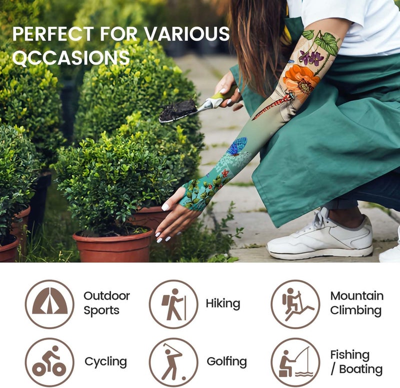 YPHCDO Store Gardening Sleeves for Women Farm Sun Protection Thorn Proof Cooling Arm Sleeves to Cover Arms for Garden Sports - Image 4
